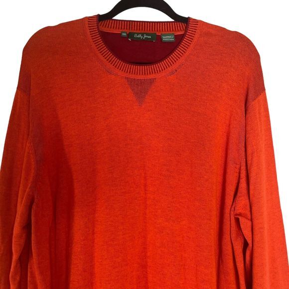 BOBBY JONES Mens Sweater PIMA Peruvian Cotton  Crewneck  XXL  Orange - Picture 3 of 13